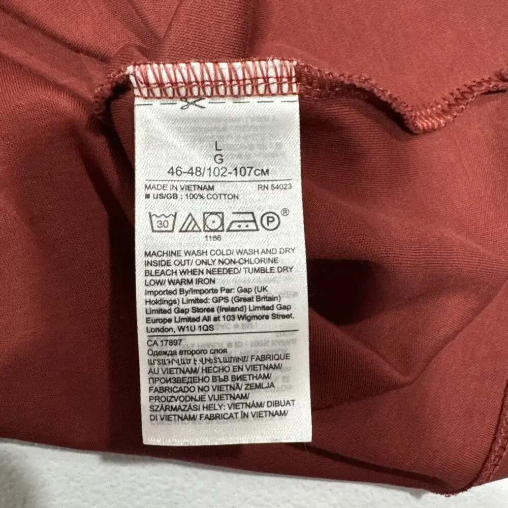 BANANA REPUBLIC Polo Shirt Mens Size L Luxury Touch Maroon Std Fit Short Sleeve